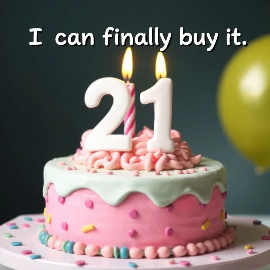 funny 21st birthday captions