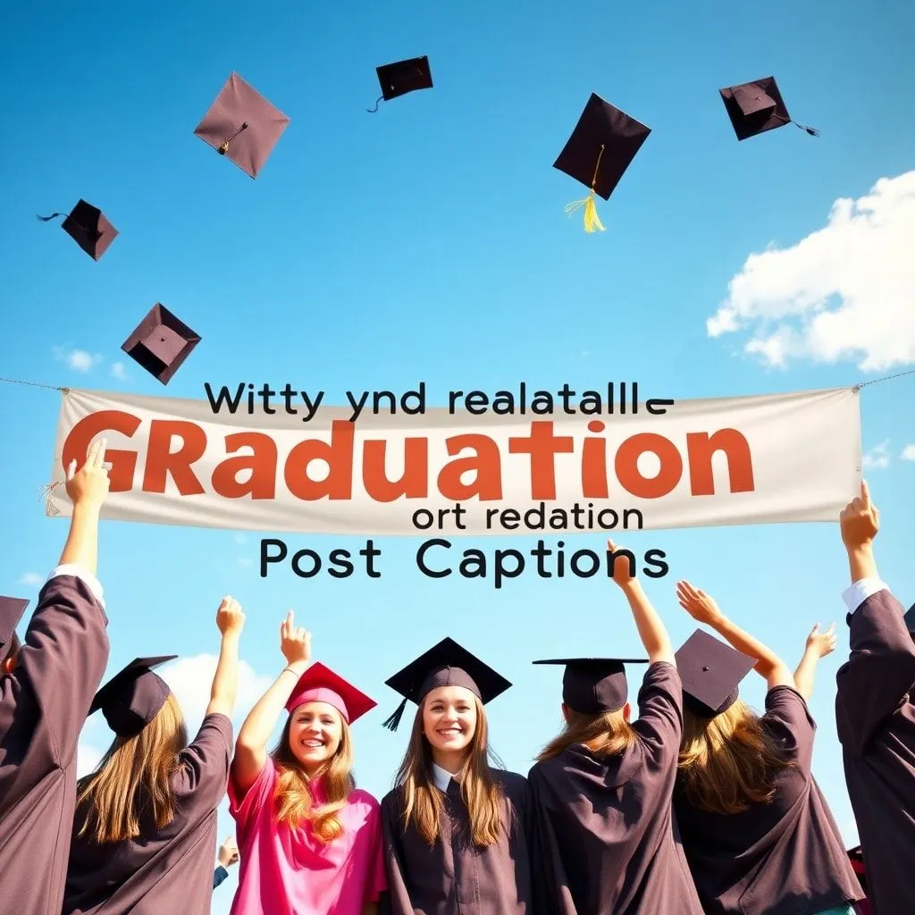 grad post captions